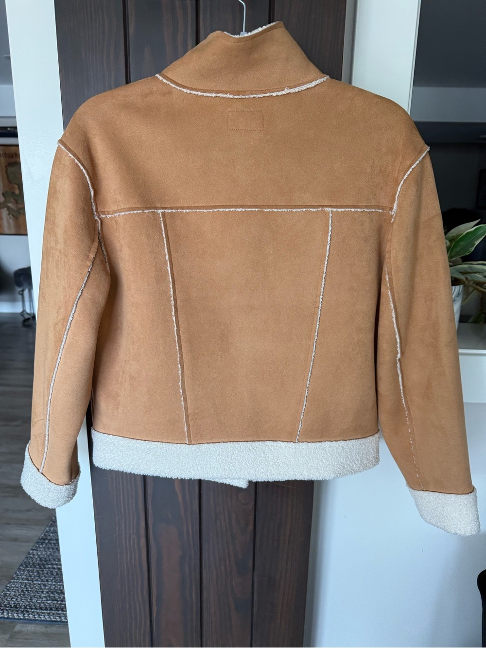 Marine Layer Tan Sherpa-Lined Jacket, Women’s Size Small - Picture 2 of 5